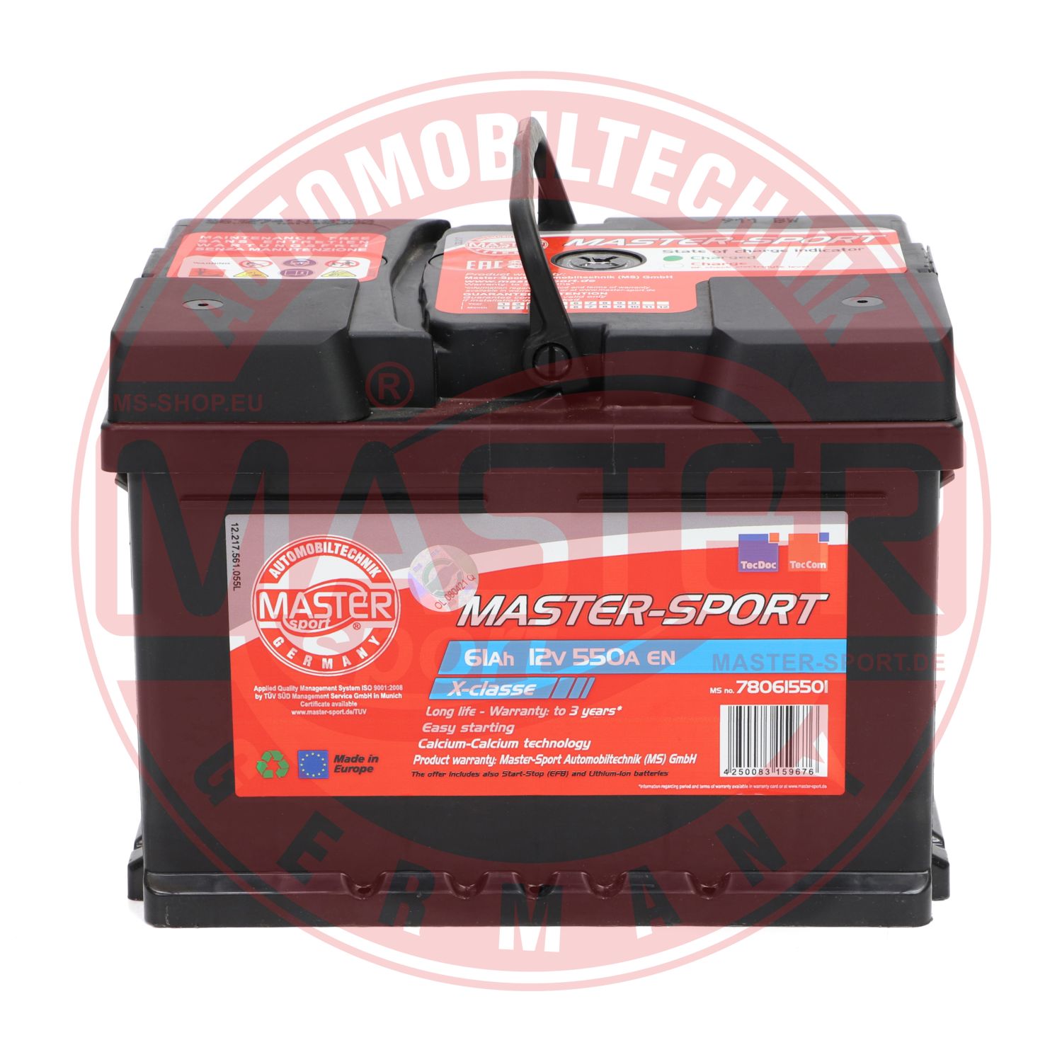 MASTER-SPORT GERMANY 780615501 Starter Battery for ALFA ROMEO CHEVROLET DAEWOO DODGE FIAT HYUNDAI JEEP KIA LANCIA MASERATI MAZDA